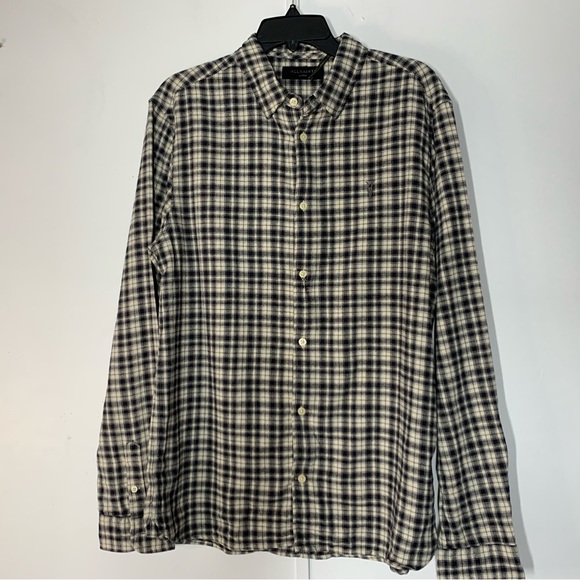 All Saints Lexington Plaid Long Sleeve Shirt - Picture 4 of 15